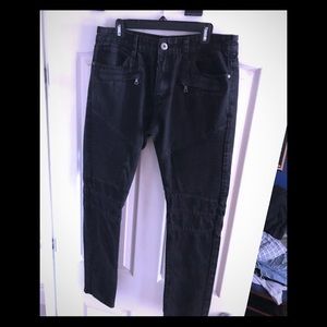 Men’s zipper moto jeans STREETWEAR